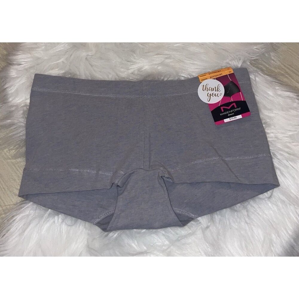 Maidenform DM0002 Dream Tailored Cotton Boyshort Panties Womens 5 S Small Gray
